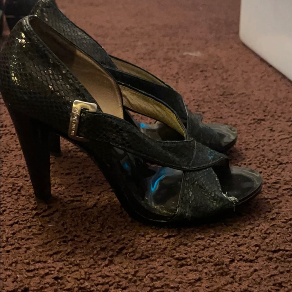 Black sequence  Micheal Kors Heels